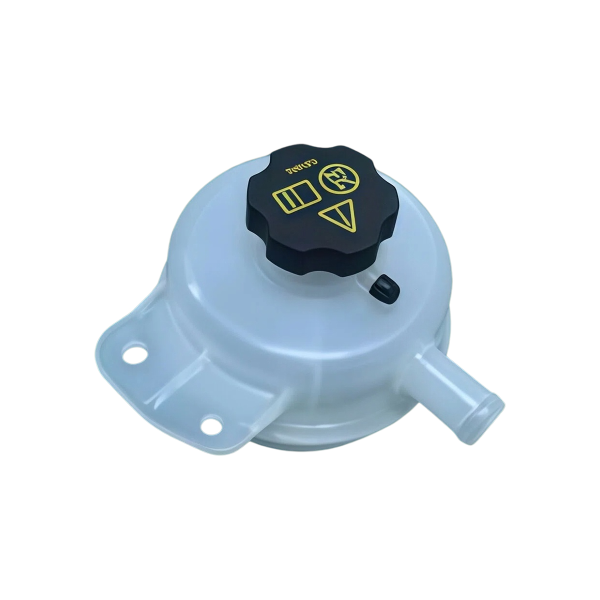 ACXTA SA3HE translucent coolant expansion tank with black cap and mounting tabs